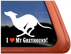 I Love My Greyhound Dog iPad Car Truck RV Window Decal Sticker