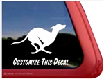 Custom Greyhound Dog iPad Car Truck RV Window Decal Sticker