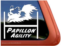 Papillon Agility Dog Window Decal