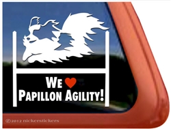 Papillon Agility Dog Window Decal