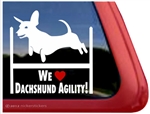 Dachshund Agility Dog Window Decal