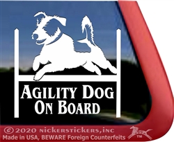 Jack Russell Terrier Agility Dog Window Decal