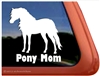 Shetland Pony Horse Trailer Window Decal