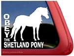 Shetland Pony Horse Trailer Window Decal