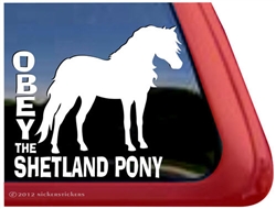 Shetland Pony Horse Trailer Window Decal