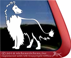 Custom Rough Collie Dog Car Truck RV Window iPad Laptop Decal Sticker