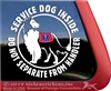 Collie Service Dog Window Decal