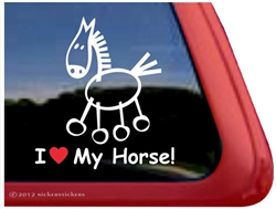 Stick Horse Horse Trailer Window Decal