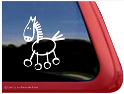 Stick Horse Horse Trailer Window Decal