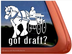 Clydesdale Draft Driving Horse Trailer Window Decal