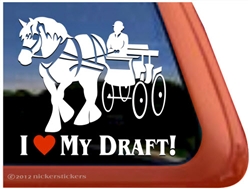 Clydesdale Draft Driving Horse Trailer Window Decal