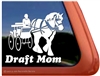 Clydesdale Draft Driving Horse Trailer Window Decal