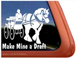 Clydesdale Draft Driving Horse Trailer Window Decal