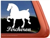 Percheron Horse Trailer Window Decal