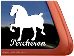 Percheron Horse Trailer Window Decal