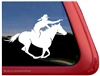 Mounted Shooting Horse Trailer Window Decal