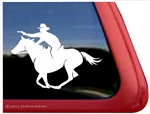 Mounted Shooting Horse Trailer Window Decal