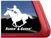 Mounted Shooting Horse Trailer Window Decal