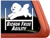 Bichon Frise Agility Dog Window Decal