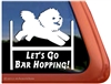 Bichon Frise Agility Dog Window Decal