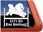 Bichon Frise Agility Dog Window Decal