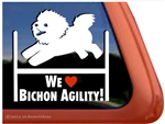 Bichon Frise Agility Dog Window Decal