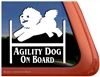 Bichon Frise Agility Dog Window Decal