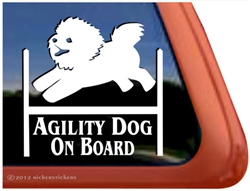 Bichon Frise Agility Dog Window Decal