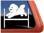 Bichon Frise Agility Dog Window Decal