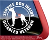 Great Dane Service Dog Car Truck RV Window Decal Sticker