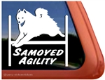 Samoyed Agility Dog Window Decal