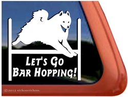 Samoyed Agility Dog Window Decal