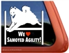 Samoyed Agility Dog Window Decal