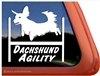 Dachshund Agility Dog Window Decal