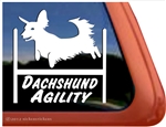 Dachshund Agility Dog Window Decal