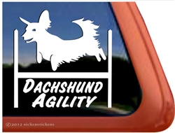 Dachshund Agility Dog Window Decal