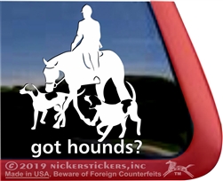 Foxhunt Foxhounds Horse Trailer Window Decal