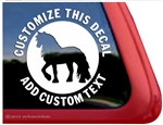 Custom Friesian Horse Trailer Car Truck RV Window Decal Sticker