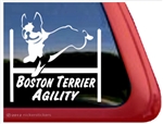 Boston Terrier Agility Dog Window Decal