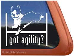 Boston Terrier Agility Dog Window Decal