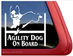 Boston Terrier Agility Dog Window Decal