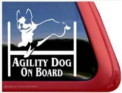 Boston Terrier Agility Dog Window Decal