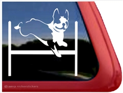 Boston Terrier Agility Dog Window Decal