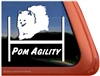 Pomeranian Agility Dog Window Decal