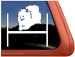 Pomeranian Agility Dog Window Decal