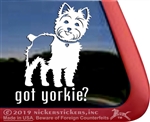 Got Yorkie? Yorkshire Terrier Dog Car Truck RV Window Decal Stickers