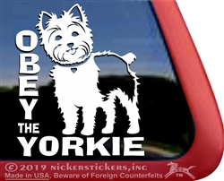 Yorkie Window Decal