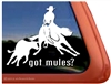 Mule Cutting  Window Decal