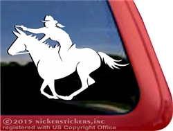 Mounted Shooting Mule Trailer Window Decal