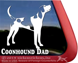 Treeing Walker Coonhound Dad Dog Car Truck RV Window Decal Stickers